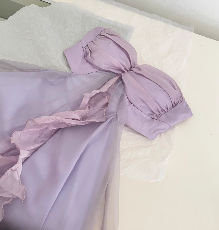 Purple A Line Sweetheart Neck Tulle Vacation Dress Homecoming Dress Outfits DP3544