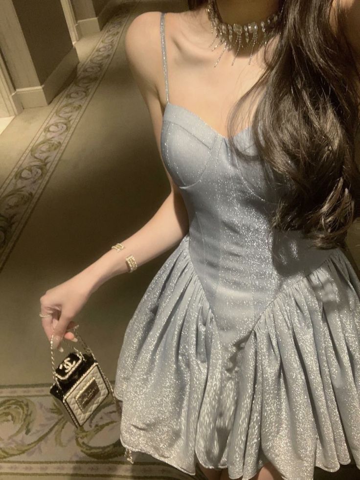 Stunning A Line Spaghetti Strap Blue Satin Homecoming Dress Cocktail Dress DP2603