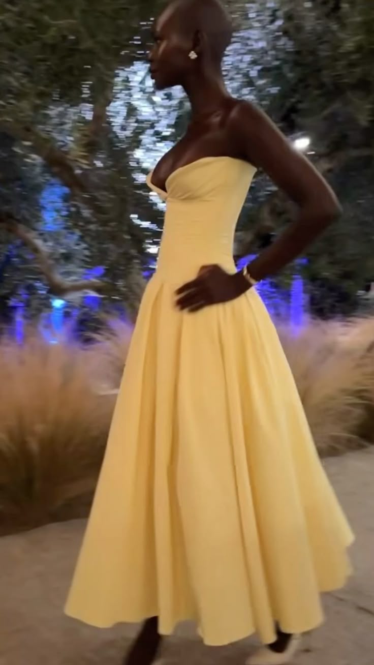 Yellow Ball Gown Sweetheart Neck Corset Satin Prom Dress Formal Dress DP3233