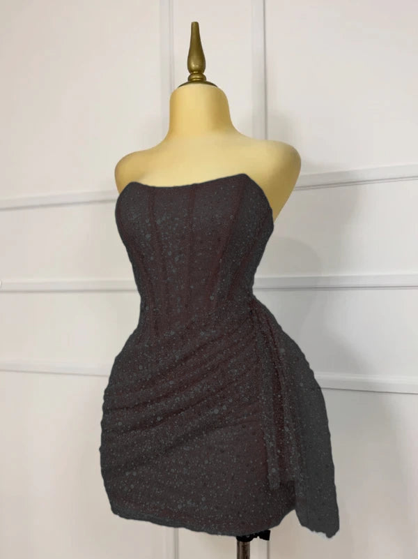 Gorgeous Pink Sequins Short Bodycon Dress Homecoming Dress DP562