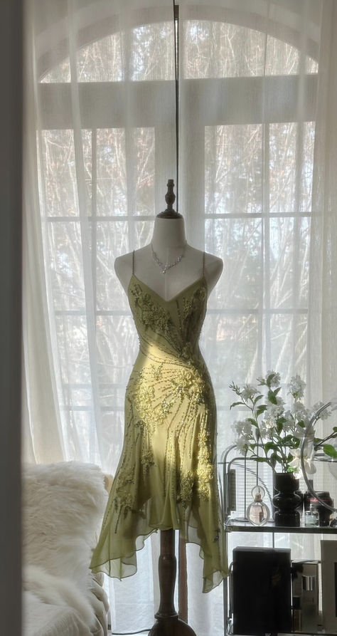 Green Mermaid Spaghetti Strap Beaded Chiffon Prom Dress Graduation Prom Dress DP2152