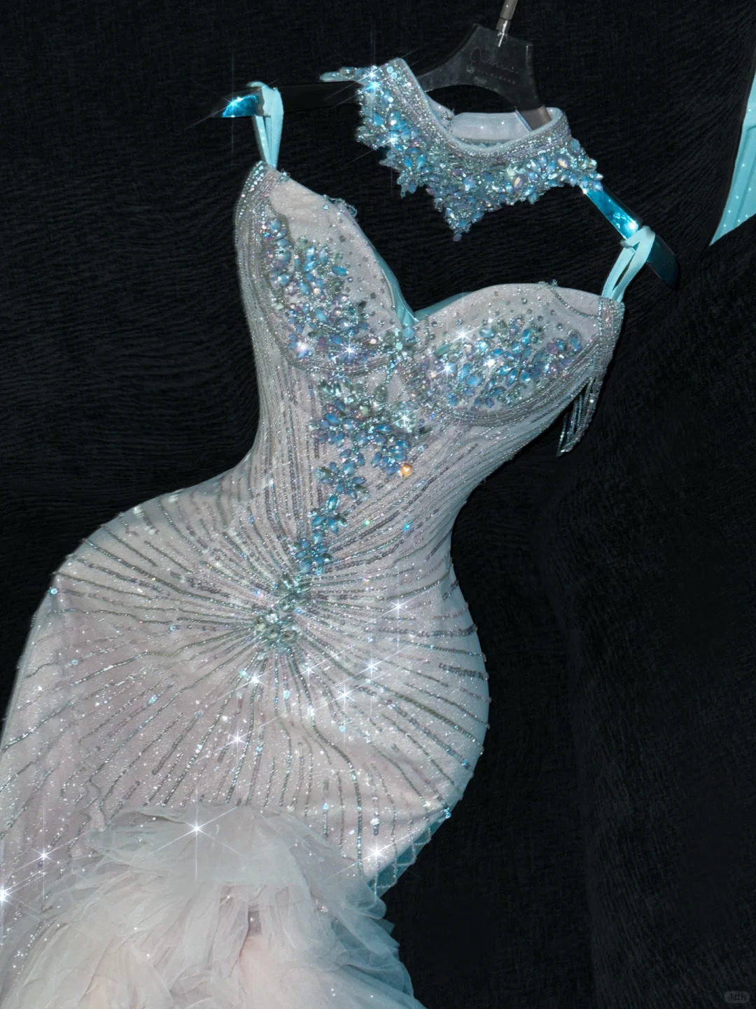 Shiny Mermaid Sweetheart Neck Beaded Tulle Long Sweep Prom Dress Party Dress DP2571