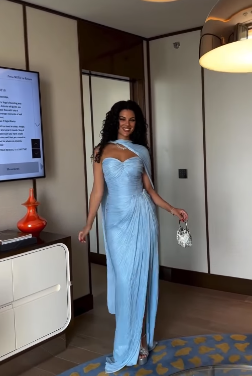 Elegant Blue Sheath Sweetheart Neck Satin Prom Dress Evening Dress with Slit DP4338