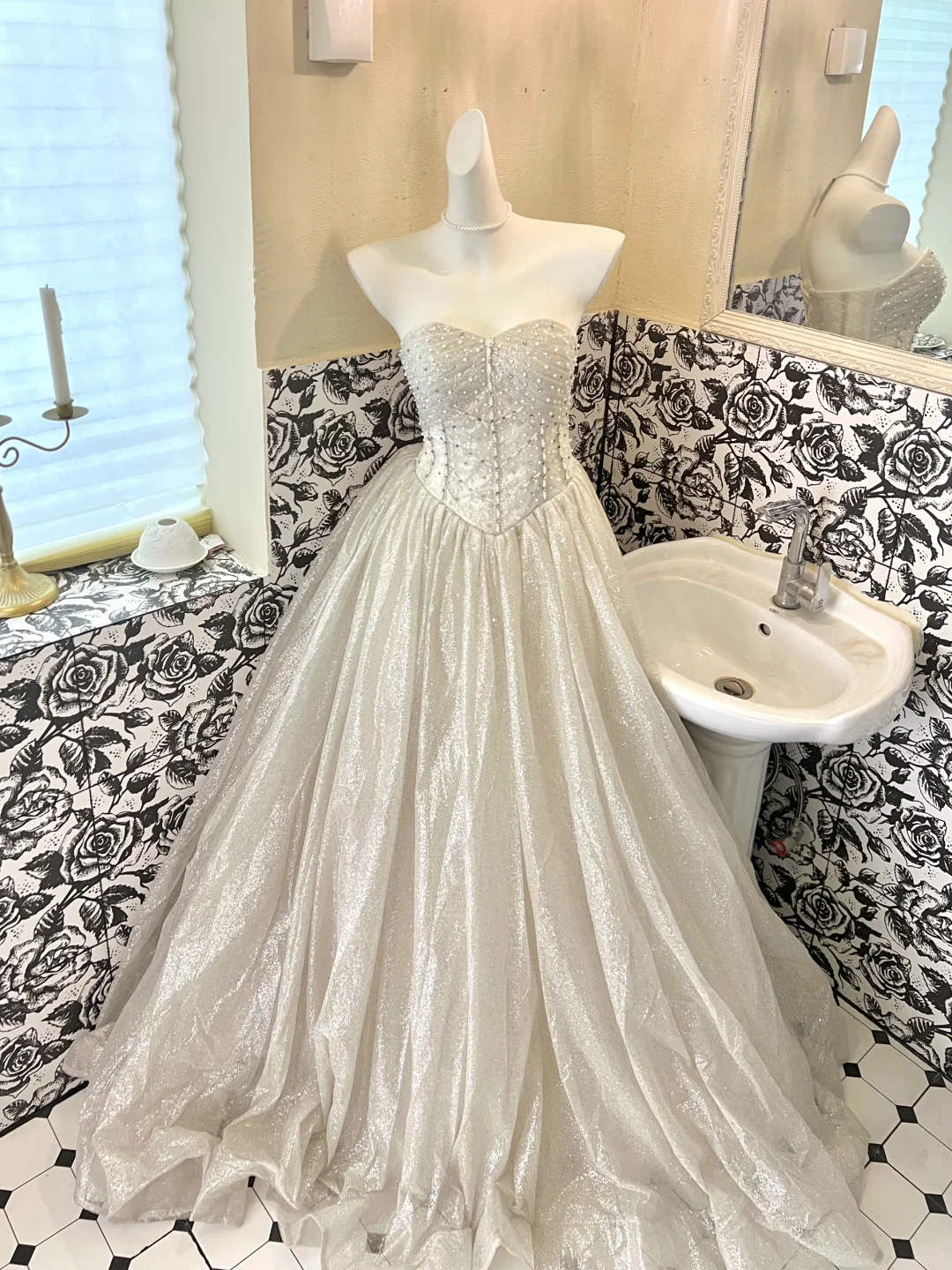 Shiny Silver Sequin A Line Sweetheart Neck Beaded Long Prom Dress Formal Dress DP3330