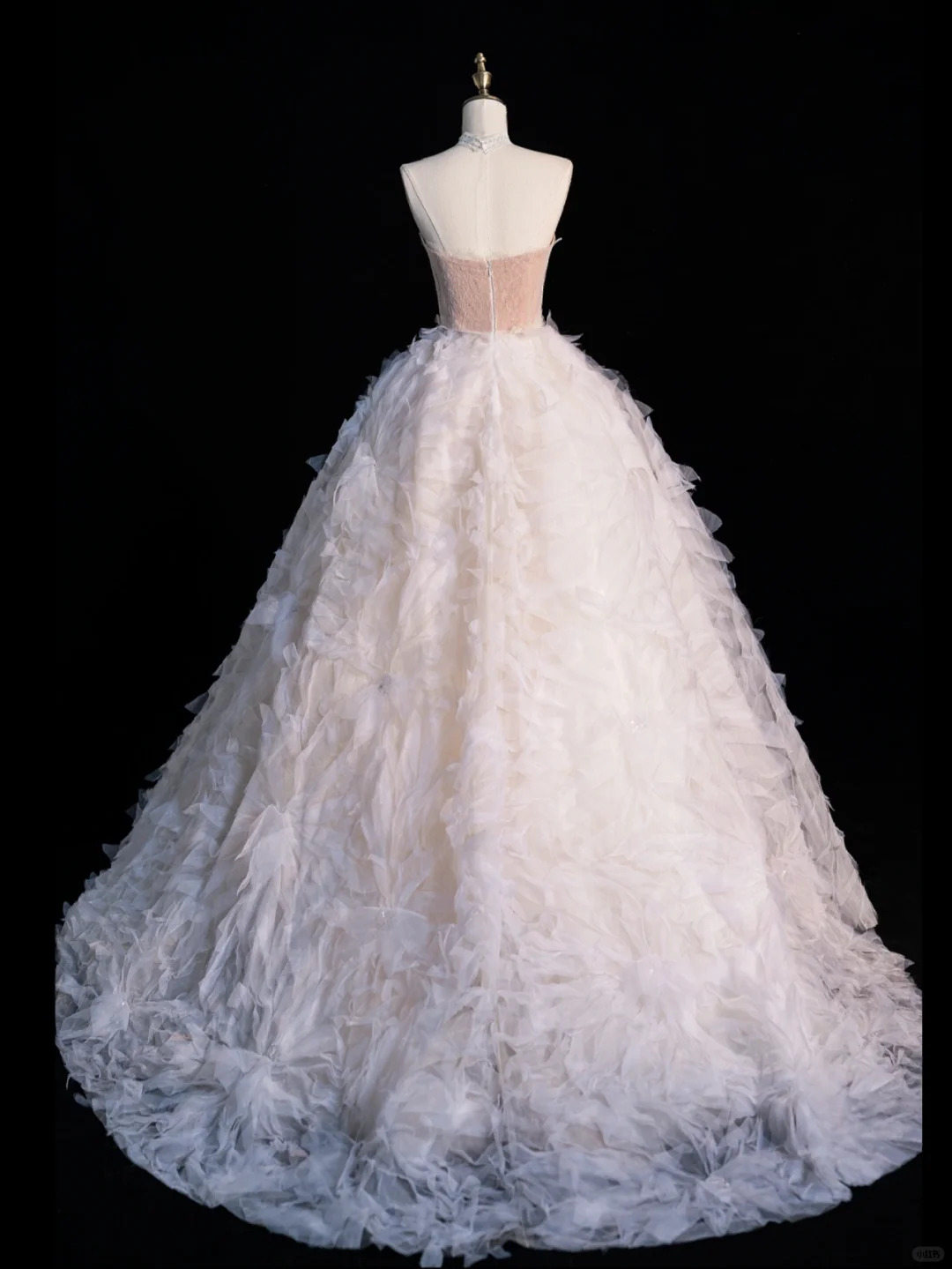 Elegant A Line Strapless Floral Lace Tulle Long Prom Dress Evening Dress DP2141