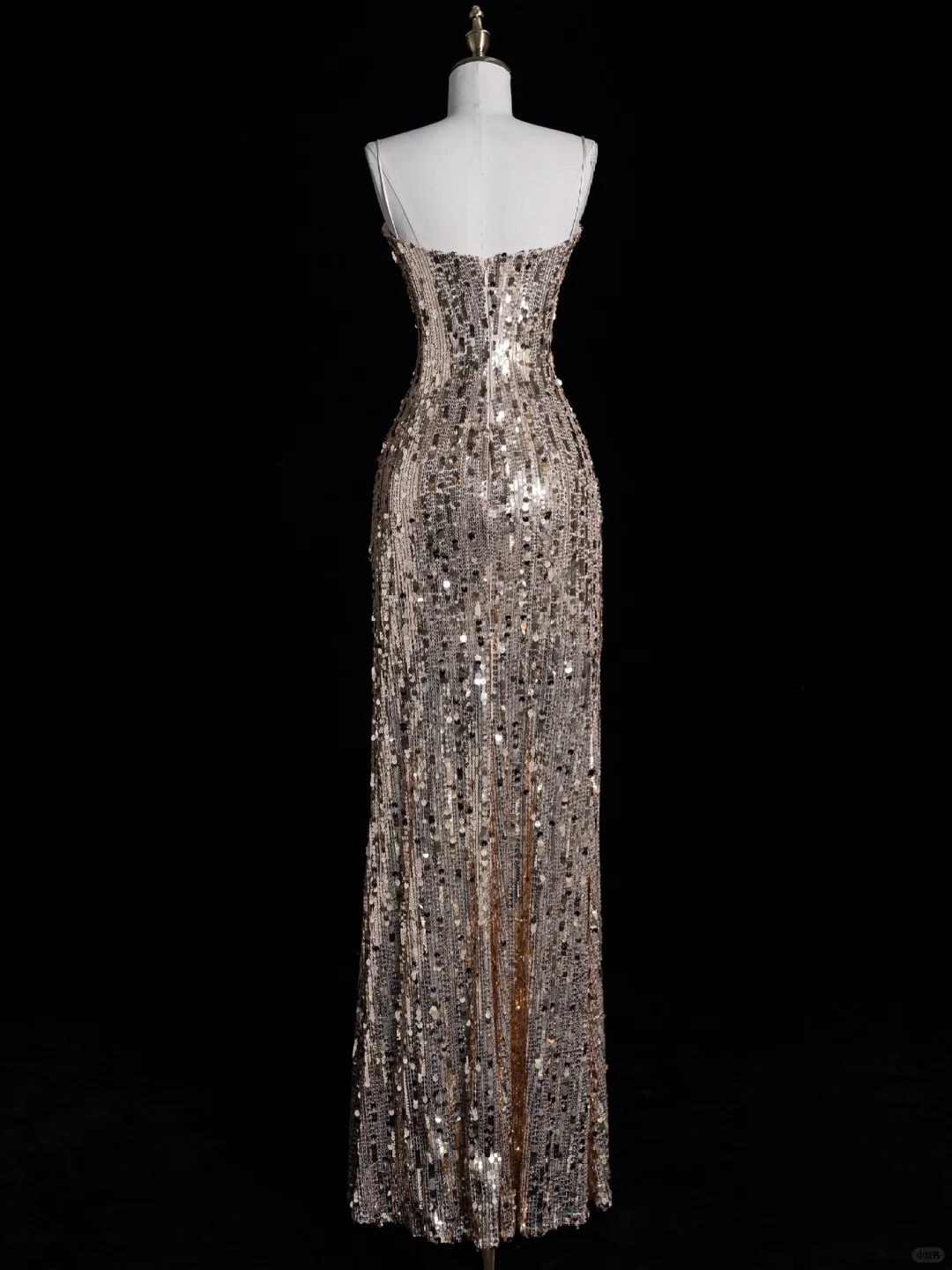 Shiny Sheath Strapless Golden Sequin Long Prom Dress Evening Dress DP2097