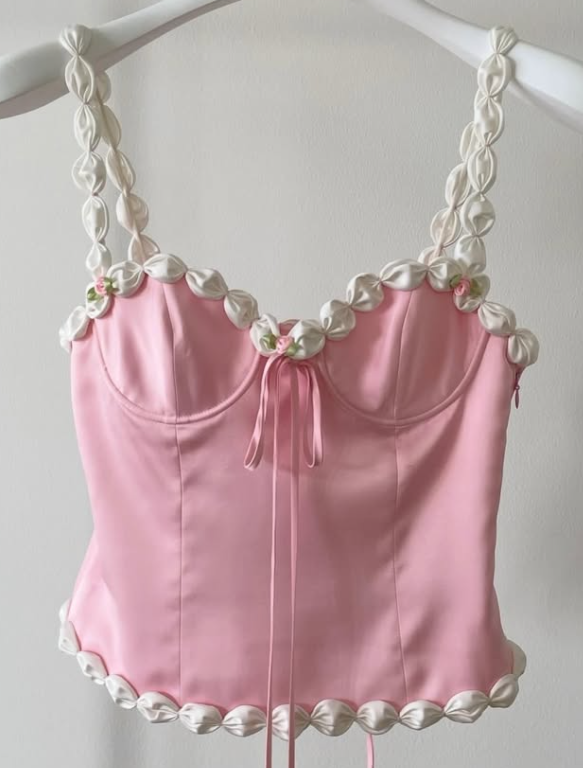 Pink Two Piece A Line Spaghetti Strap Satin Mini Homecoming Dress Birthday Dress DP3124