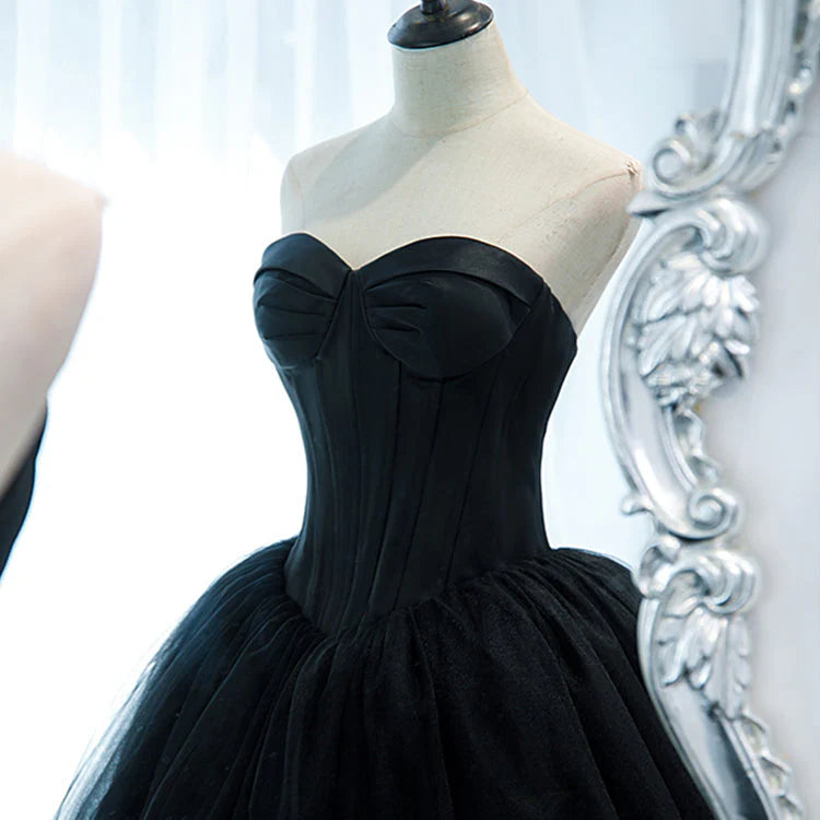 A Line Sweetheart Tulle Long Prom Dresses Ball Gown DP864
