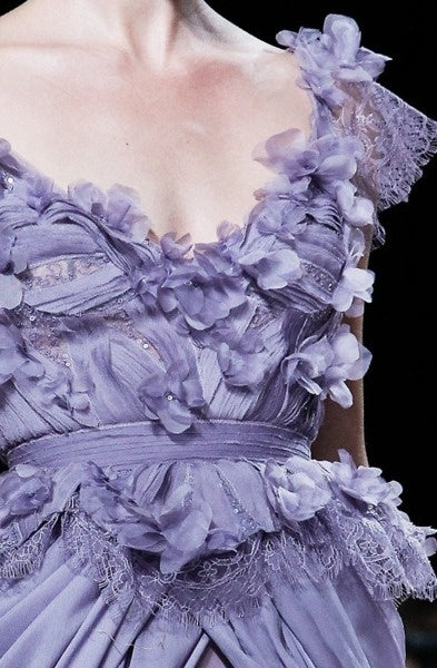 Purple Romantic A Line V Neck Flower Chiffon Prom Dress Graduation Prom Dress DP2070