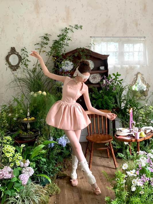 Pink A Line Spaghetti Strap Satin Short Homecoming Dress Cocktail Dress DP2530