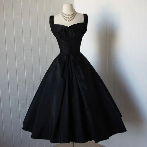 Simple Black Cocktail Dress Short Prom Dress Homecoming Dress DP109