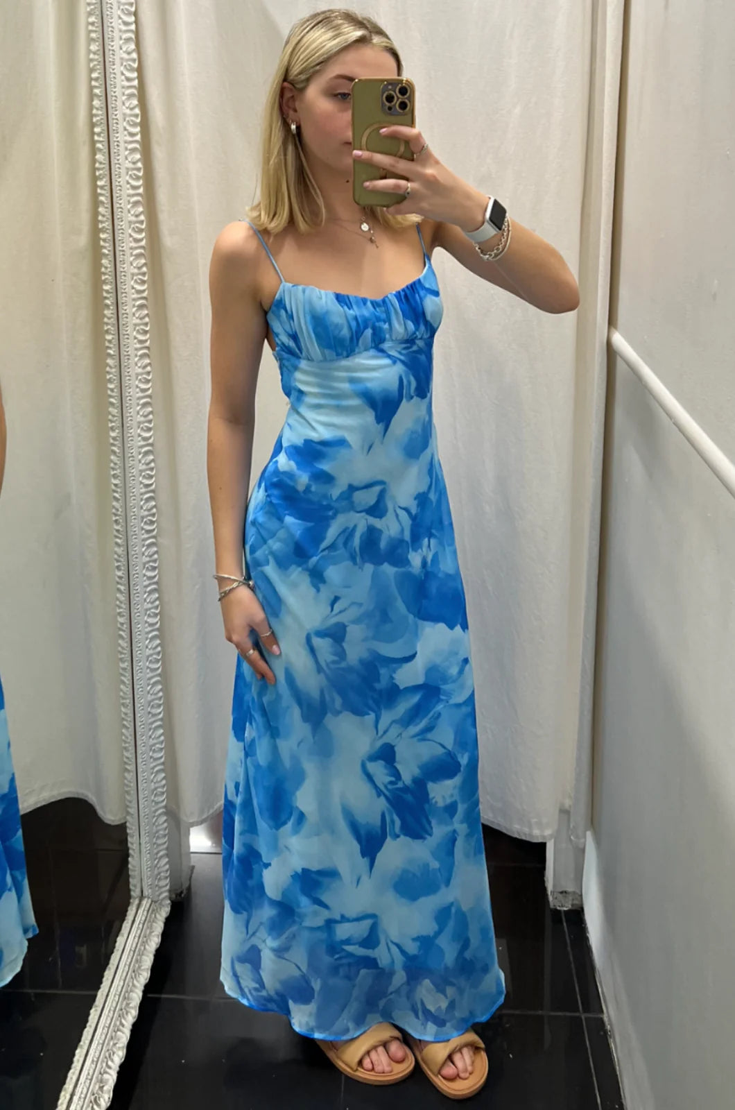 Beautiful Spaghetti Straps Chiffon Print Prom Dress DP170