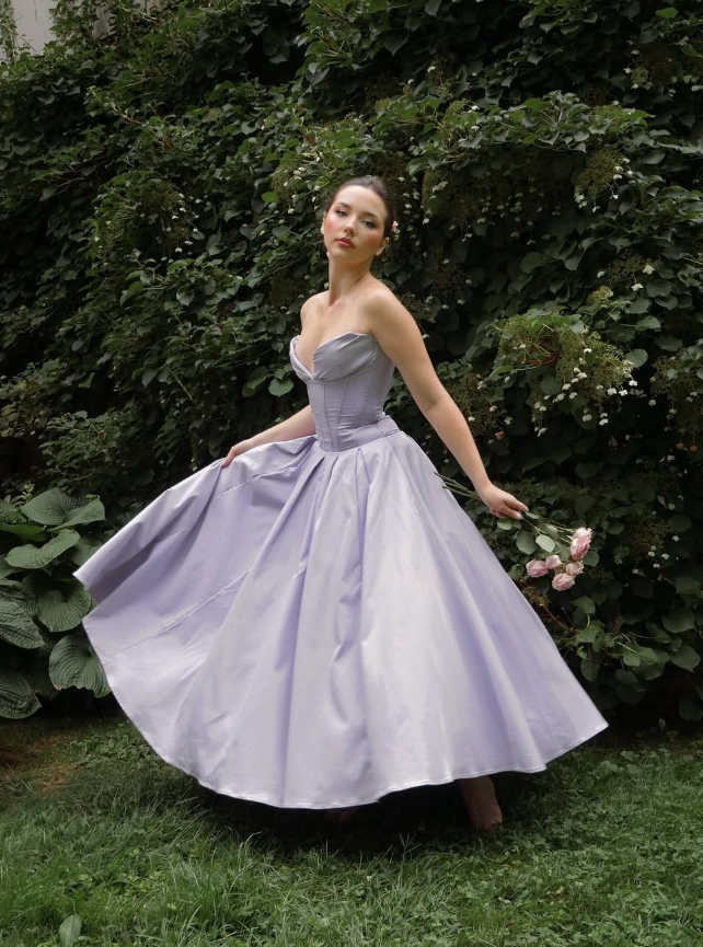 Purple Princess A Line Sweetheart Neck Corset Satin Long Prom Dress Party Dress Formal Gown DP3382