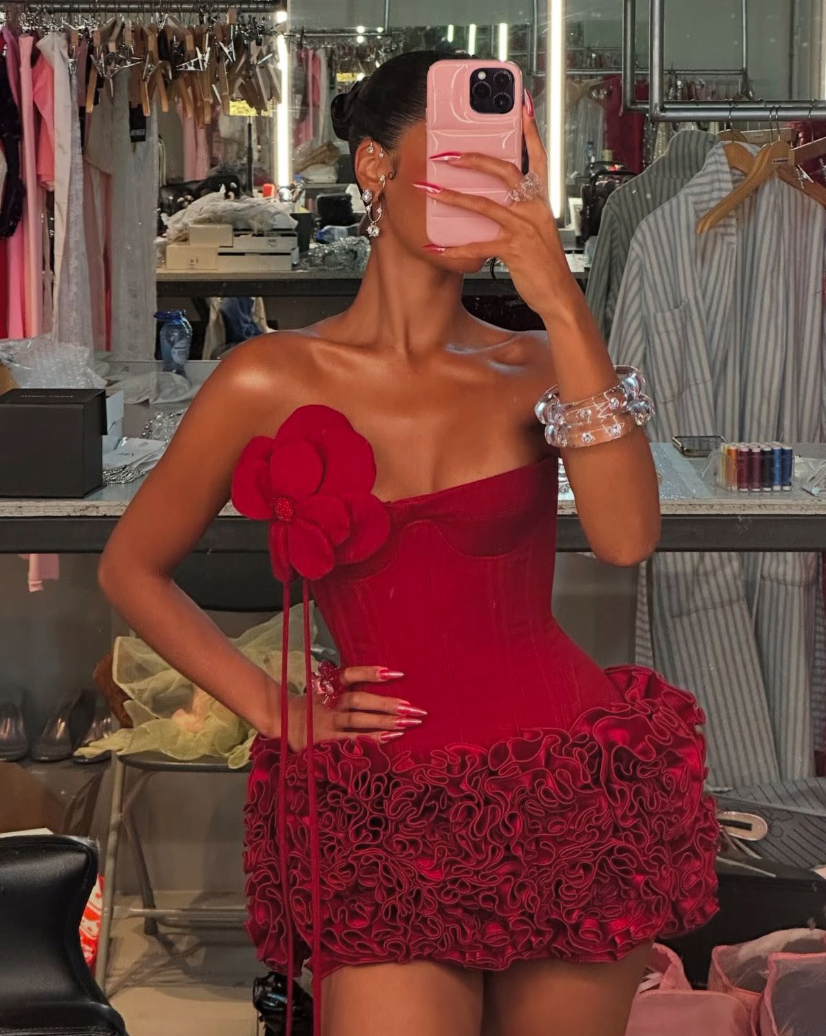 Sexy Burgundy A Line Strapless Satin Short Homecoming Dress DP4039