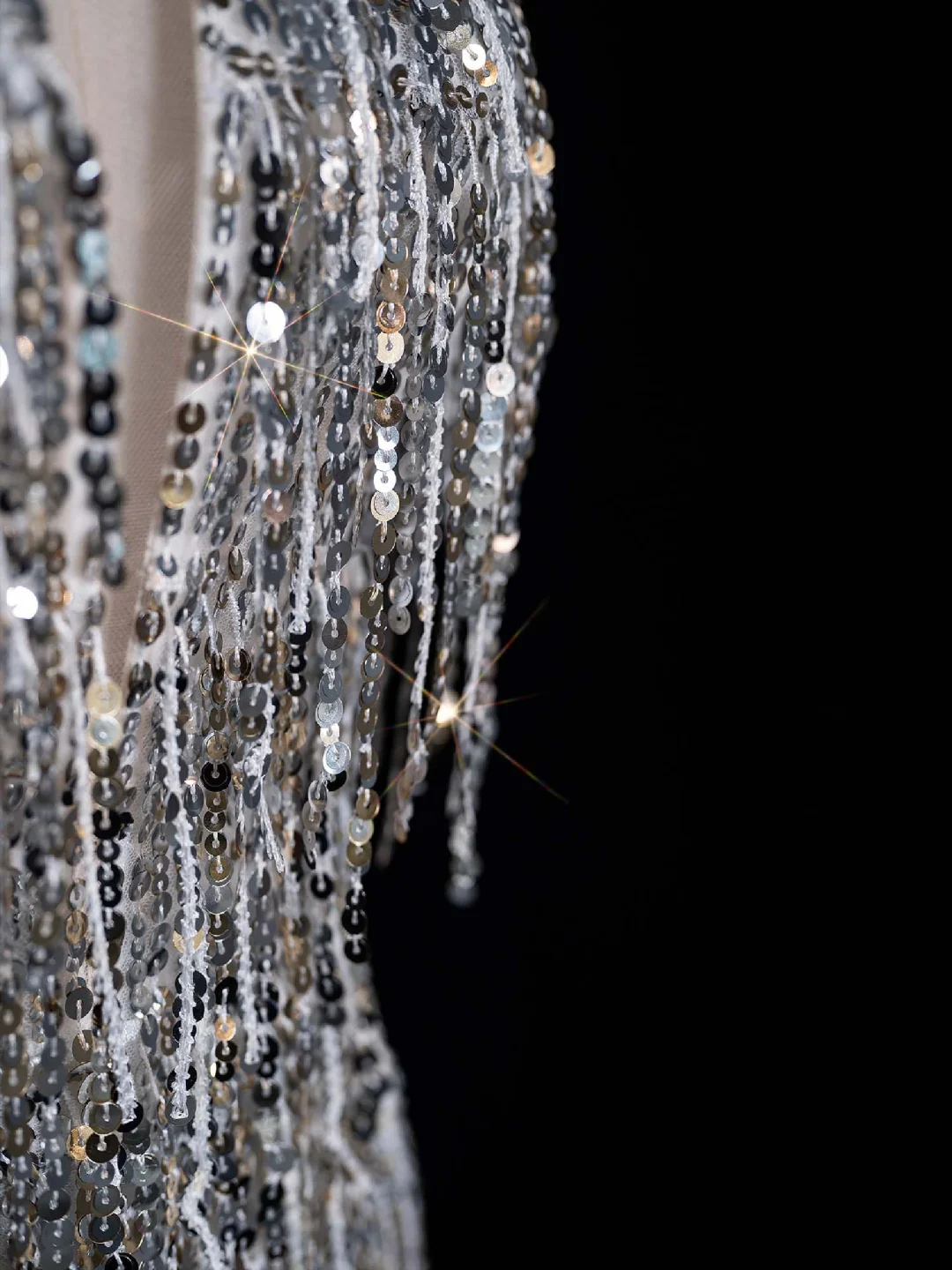 Shiny Sheath Strapless Silver Sequin Long Prom Dress Evening Dress DP2094