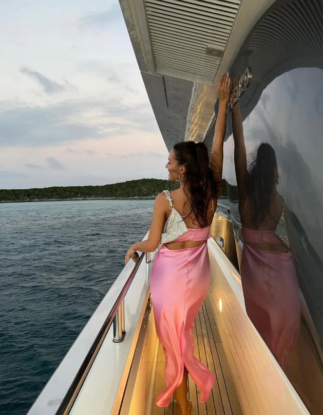 Simple Sheath Spaghetti Strap Pink Satin Prom Dress Evening Dress DP1927