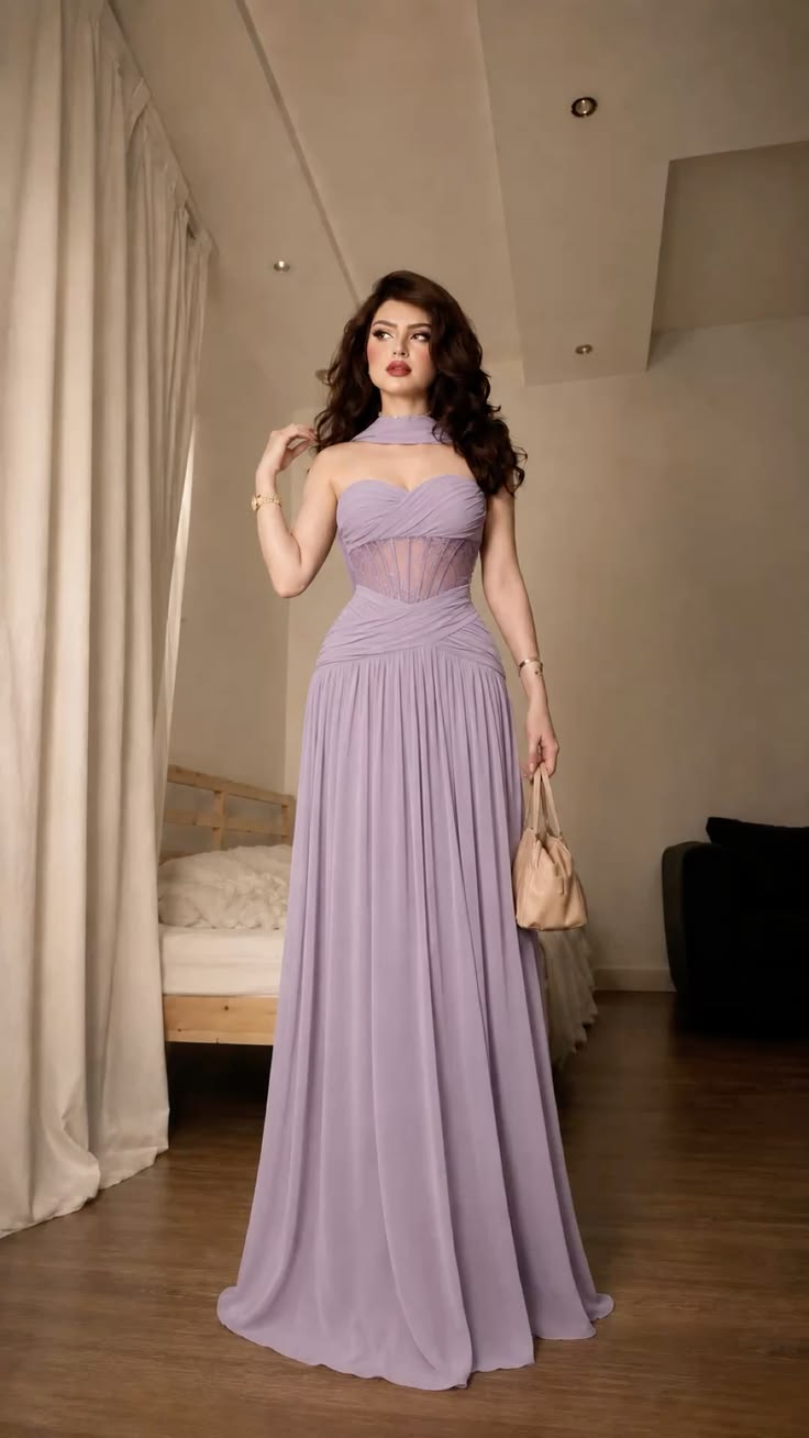 Romantic A Line Sweetheart Neck Chiffon Prom Dress Evening Dress DP7166