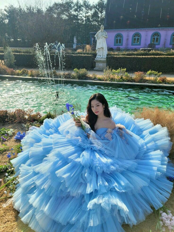 Princess A Line Off the Shoulder Appliques Blue Tulle Party Dress Birthday Dress DP2350