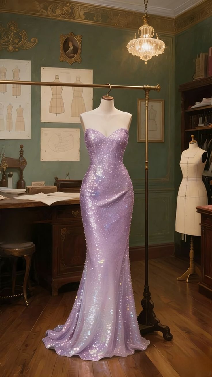 Shiny Mermaid Sweetheart Neck Pink Ombre Sequin Long Prom Dress Evening Dress DP4809