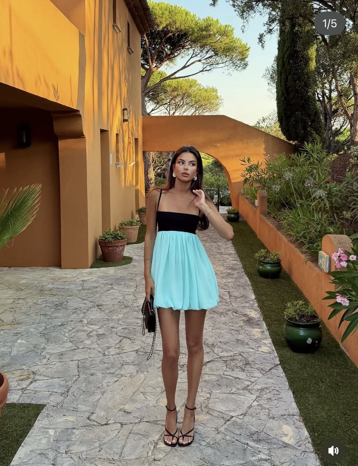 Cute A Line Spgahetti Strap Blue Chiffon Short Prom Dress Homecoming Dress DP8245