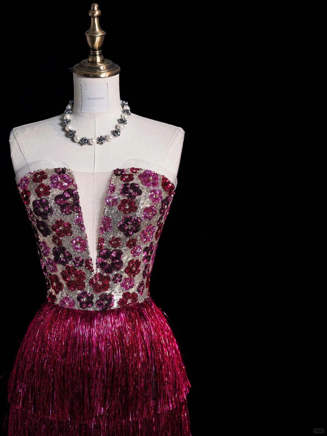 Gorgeous Sheath Strapless Floral Sequin Long Prom Dress Graduation Prom Dress DP2052