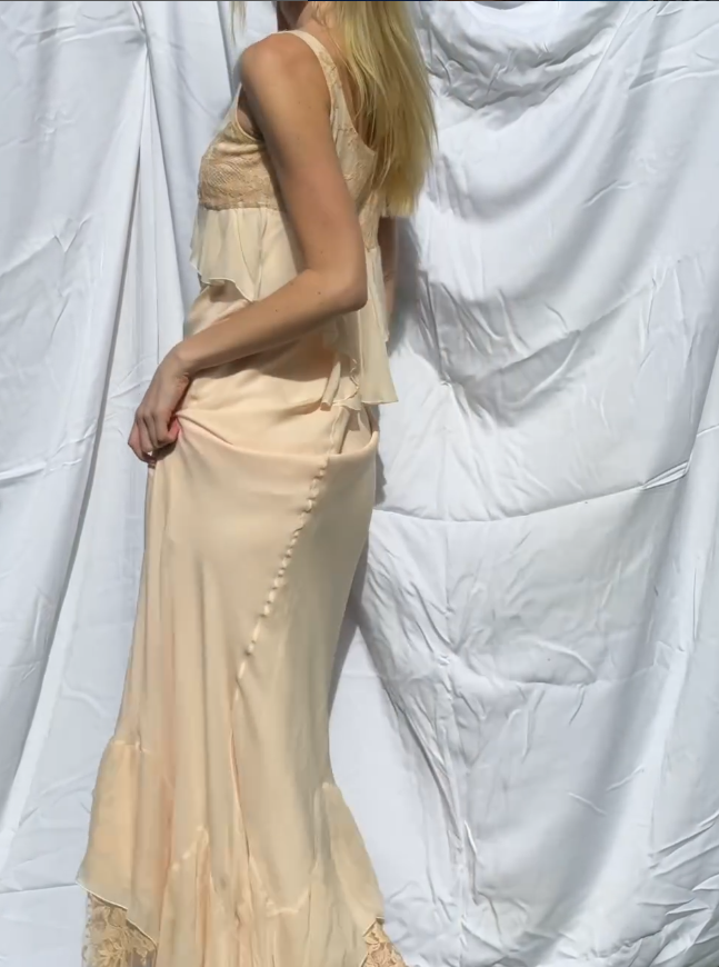 Elegant Mermaid V Neck Lace Chiffon Long Prom Dress Graduation Prom Dress DP2207