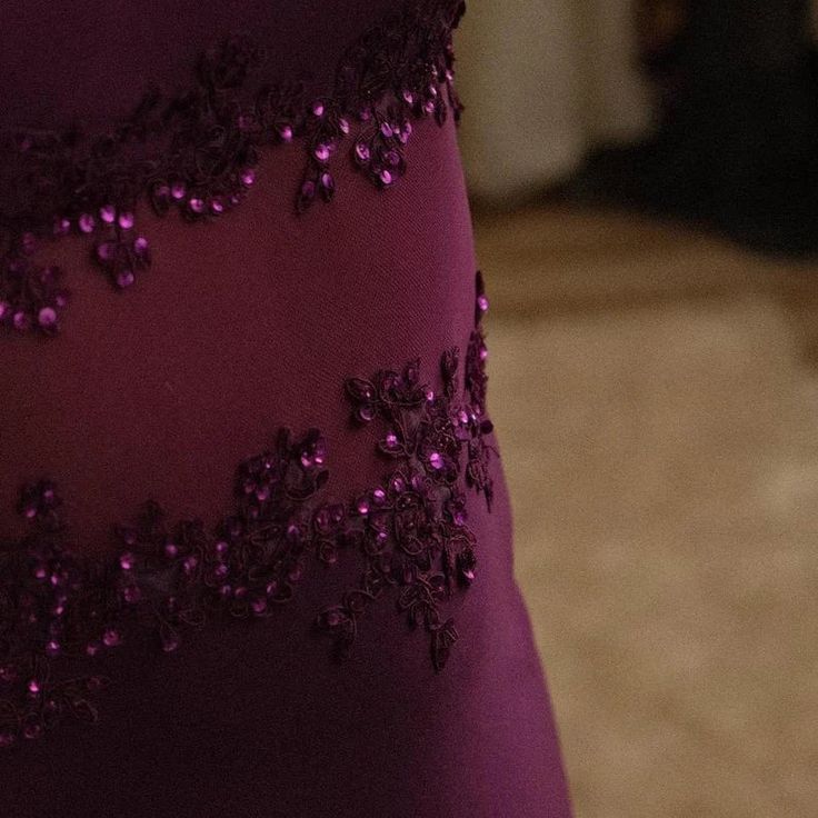 Purple Mermaid Spaghetti Straps Appliques Beaded Chiffon Prom Dress Date Dress DP3990