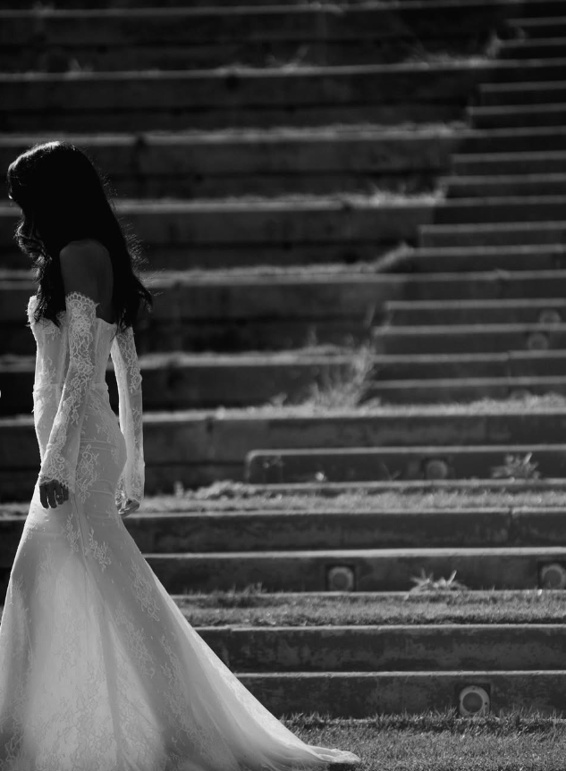 Elegant Mermaid Sweetheart Neck Corset White Lace Long Wedding Dress DP1578