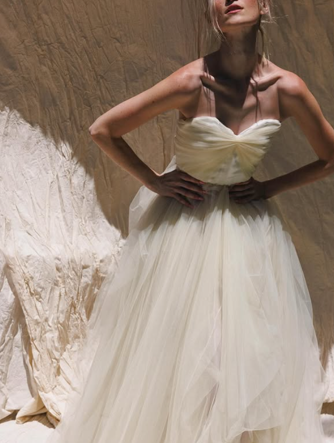 Light Apricot A Line Strapless Tulle Long Prom Dress Party Dress DP3777