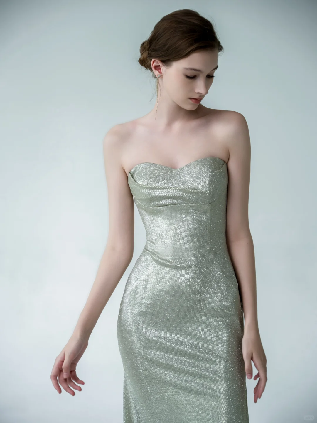 Unique Two Piece Mermaid Straps Tulle Sequin Party Dress Prom Dress Formal Gown DP3724