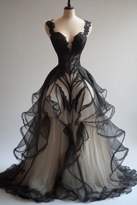 Charming A Line Straps Ruffle Lace Tulle Long Prom Dress Evening Dress DP1950