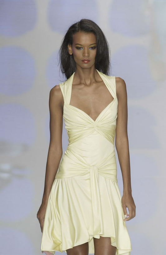 Cute A Line Straps Light Yellow Satin Short Prom Dress Graduation Prom Dress DP2208