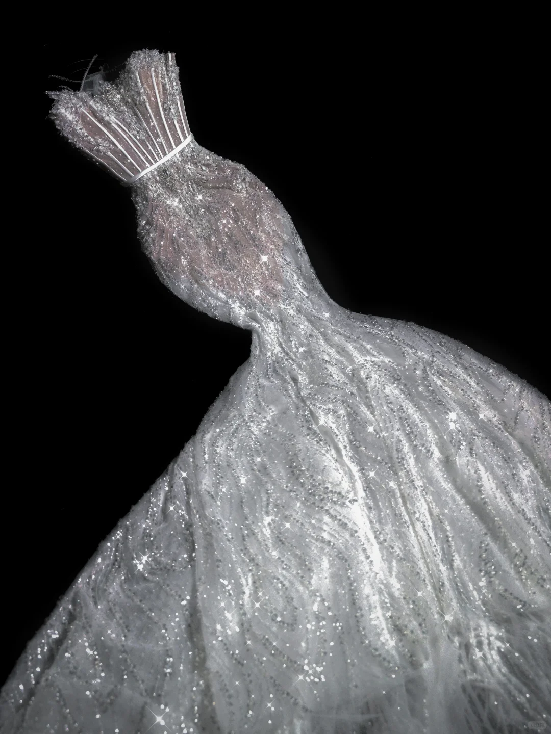 Shiny Silver Sequin Mermaid Sweetheart Neck Lace Prom Dress Evening Dress DP2963