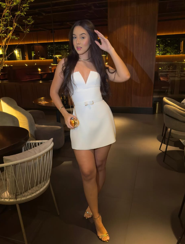 Cute A Line V Neck Bow White Satin Short Prom Dress Evening Dress DP1325