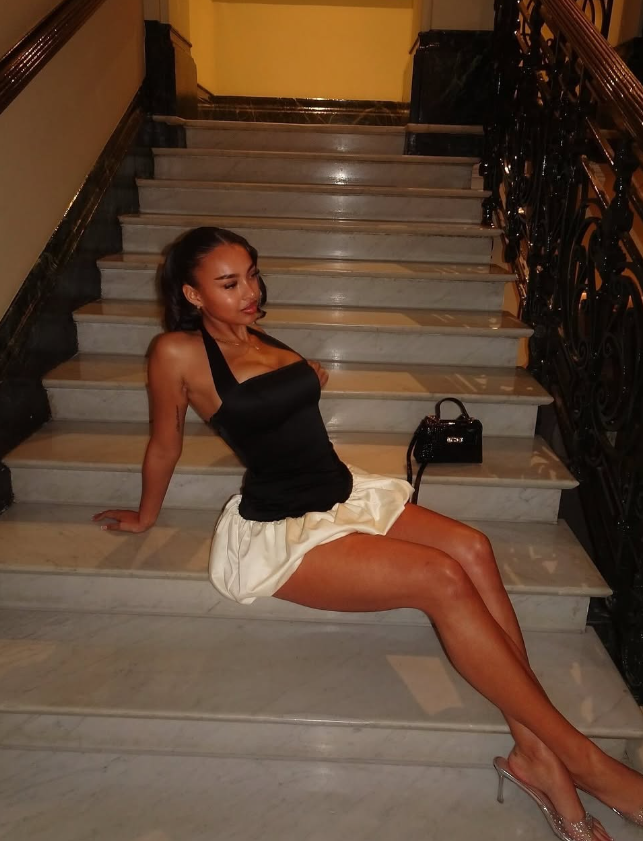 Cute A Line Halter Black White Satin Open Back Short Homecoming Dress Outfits DP1561