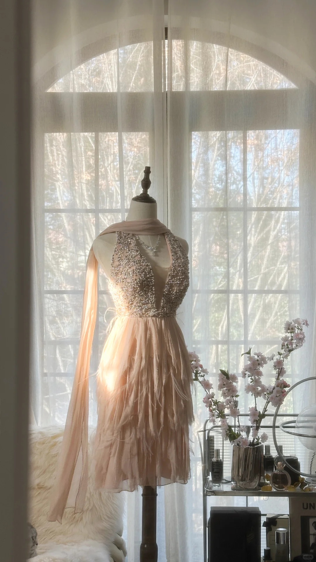 Gorgeous A Line Halter Beaded Chiffon Short Homecoming Dress Cocktail Dress DP2476