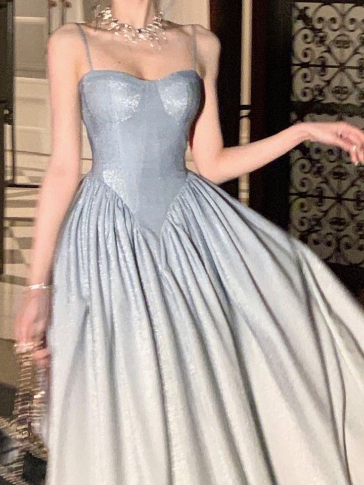 Pretty A Line Spaghetti Strap Sequin Prom Dresses Formal Evening Dress DP1366