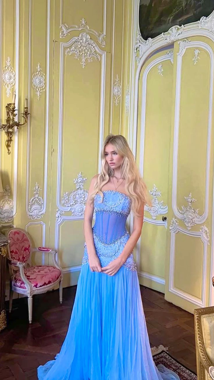 Sexy A Line Off The Shoulder Maxi Long Party Light Blue Chiffon Prom Dresses Evening Dress DP2941