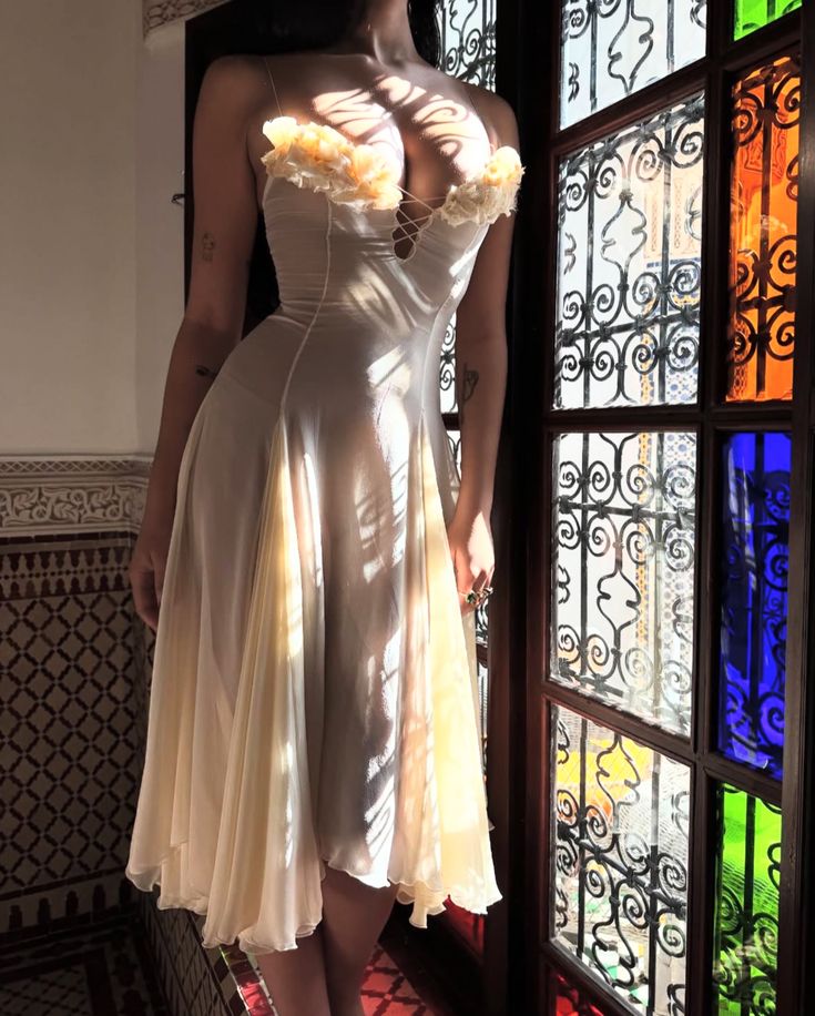 Sexy A Line Spaghetti Strap Apricot Chiffon Homecoming Dress Party Dress DP2584