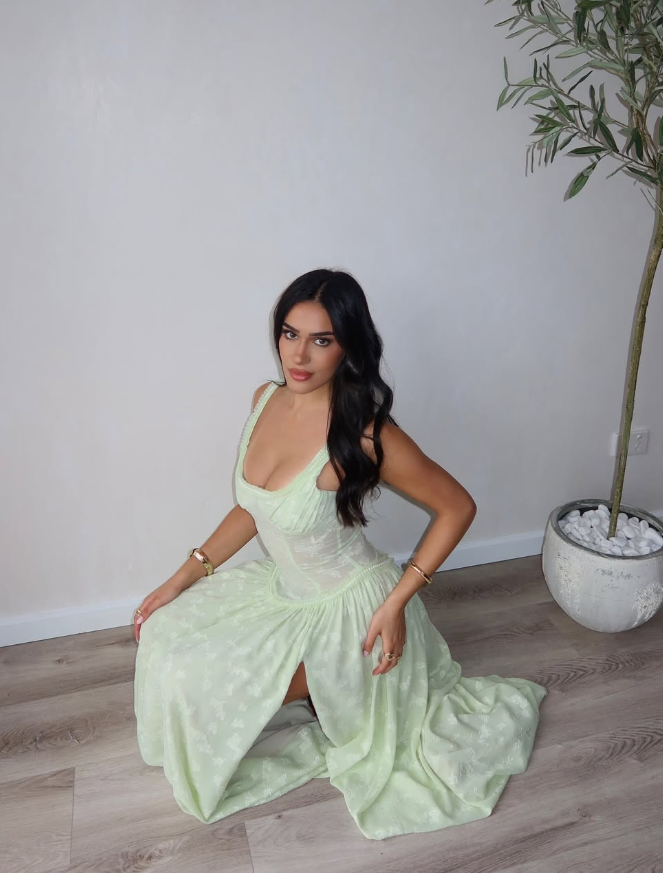 Cute A Line Straps Light Green Satin Long Prom Dress Graduation Prom Dress with Slit DP2230