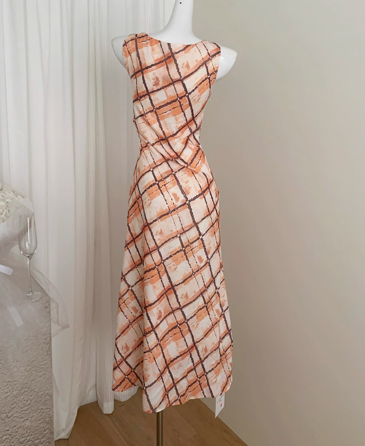Simple A Line V Neck Lace Chiffon Vacation Dress Prom Dress Outfits DP3553