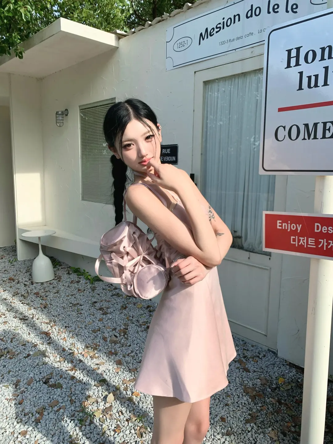 Pink A Line Halter Rhinestone Satin Open Back Mini Homecoming Dress Cocktail Dress DP2617