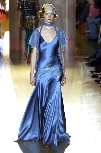 Blue Mermaid V Neck Beaded Satin Long Prom Dress Party Dress DP4747