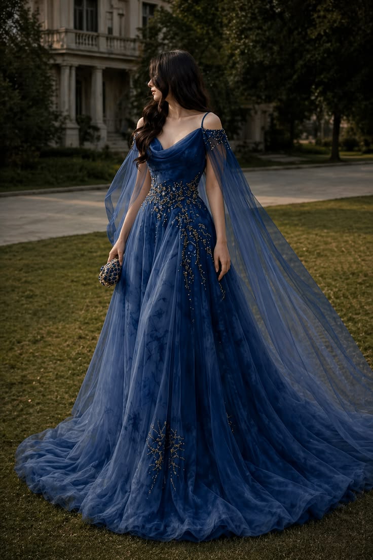 Stunning A Line Straps Exquisite Beaded Tulle Long Prom Dress Party Dress DP6546