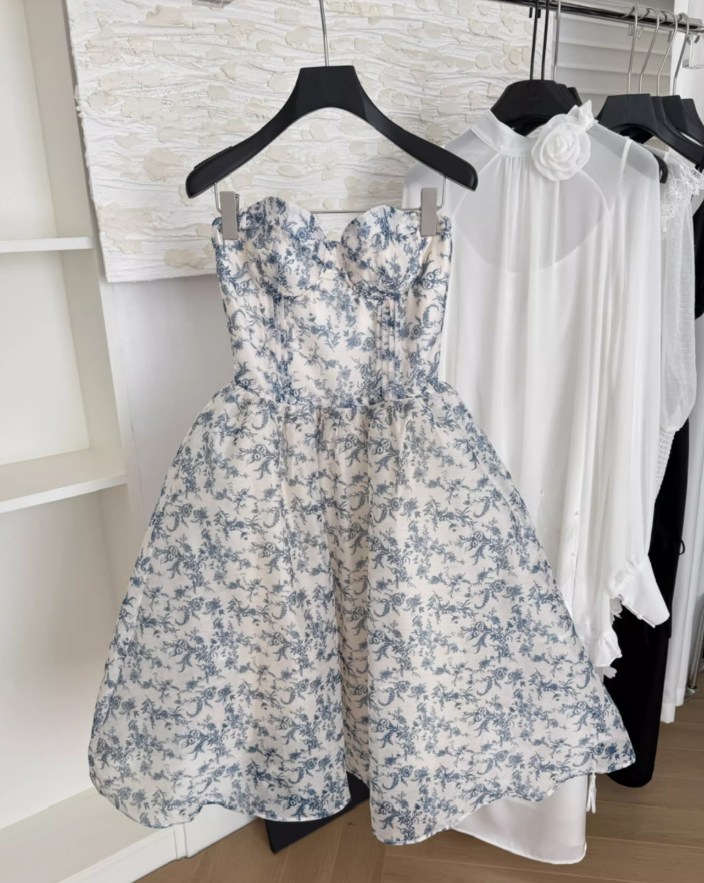 Pretty A Line Sweetheart Neck Chiffon Vacation Dress Summer Dress Outfits DP3560