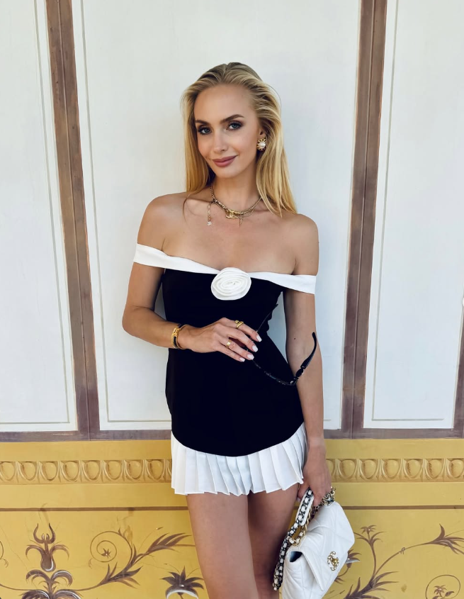 Classic White Black A Line Off the Shoulder Pleated Satin Short Homecoming Dress Cocktail Dress DP3222