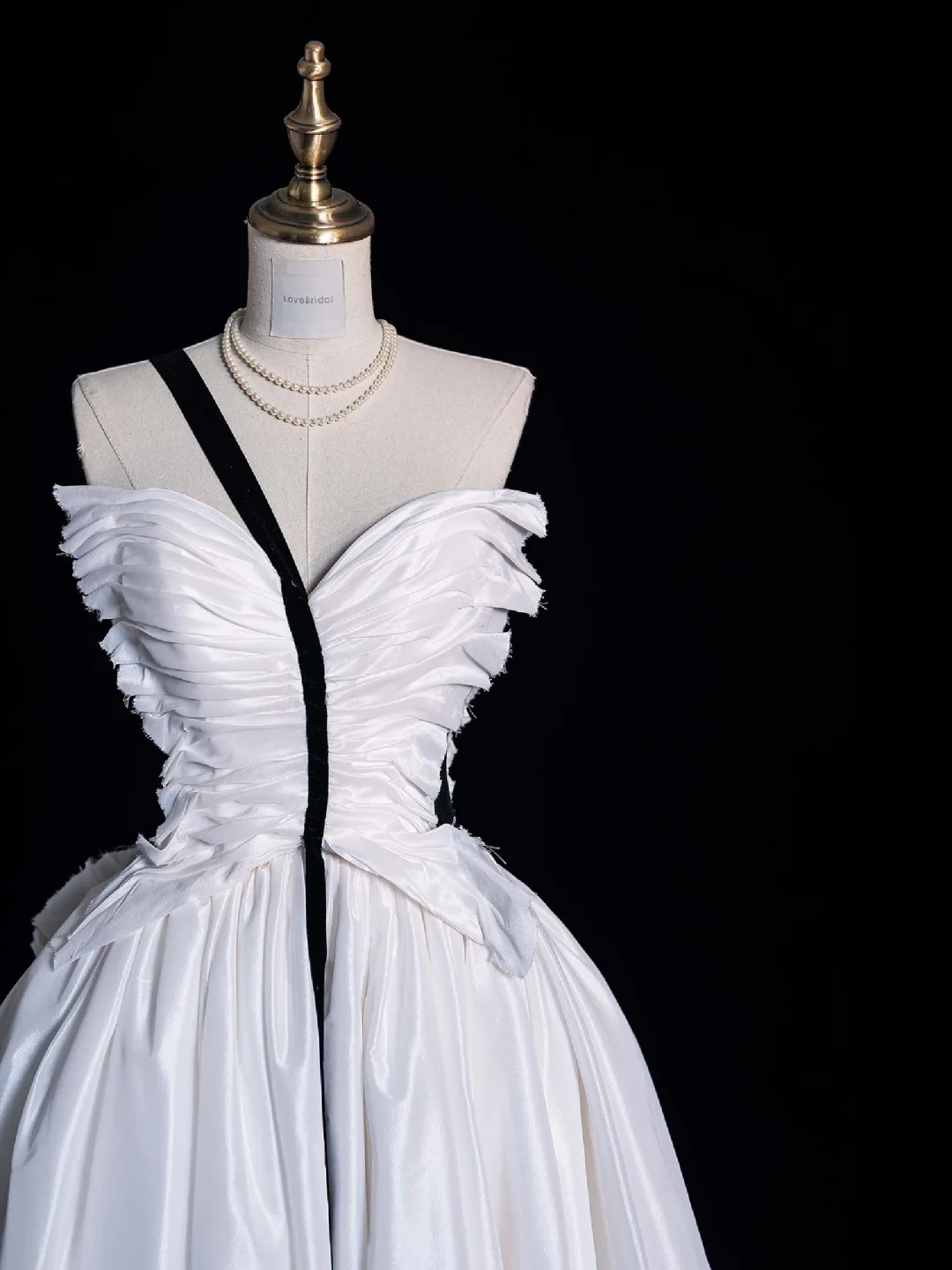 Unique A Line Strapless White Satin Long Prom Dress Evening Dress DP2095