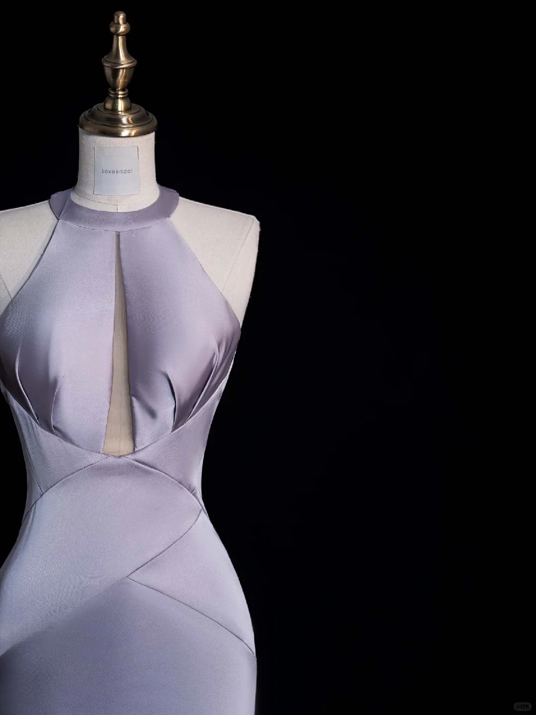Gentle Mermaid Halter Purple Satin Open Back Long Prom Dress Evening Dress DP2132