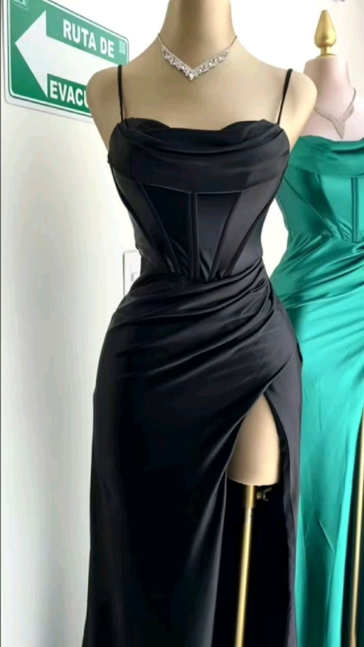 Simple Mermaid Long Prom Dress With Slit DP125