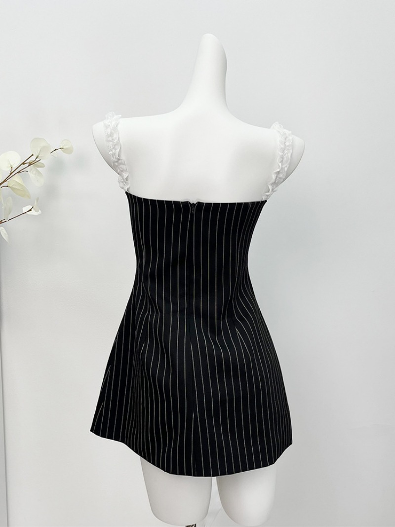 Sexy A Line Spaghetti Straps Bow Satin Short Homecoming Dress Outfits DP1349